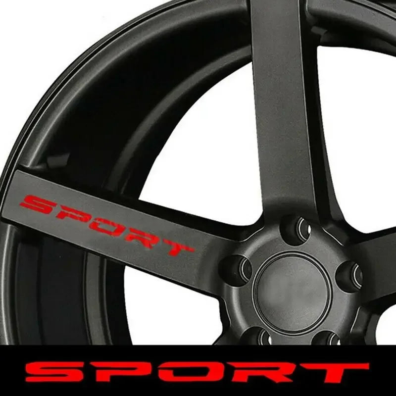 4Pcs Racing Sport Alloy Wheel Stickers | Car DIY Decals Wheel Decal Stickers Axl