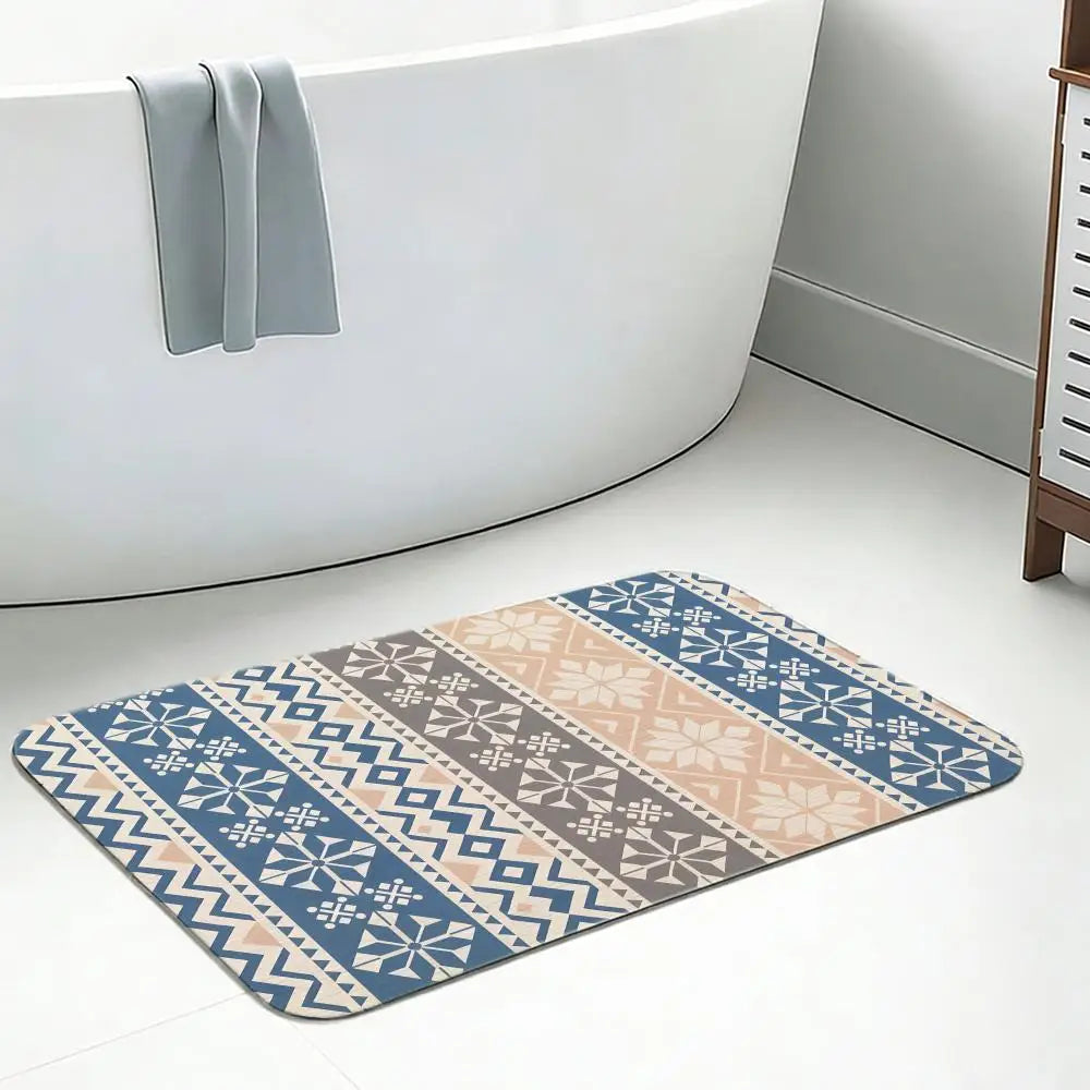 Swedish Dala Diatomite Bath Mat – Quick-Dry Non-Slip Floor Mat Diatomite Bath Mat Axl