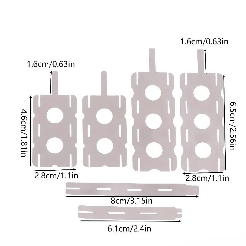 30 Pcs 18650 Nickel Sheets for Battery Spot Welding | 5 Sets Battery Nickel Strips Axl