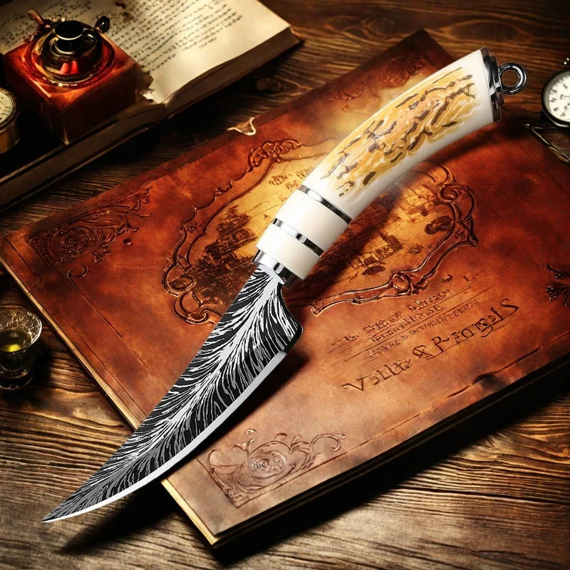 Damascus Curved Boning Knife – Sharp Stainless Steel & Gift Box Boning Knife Axl