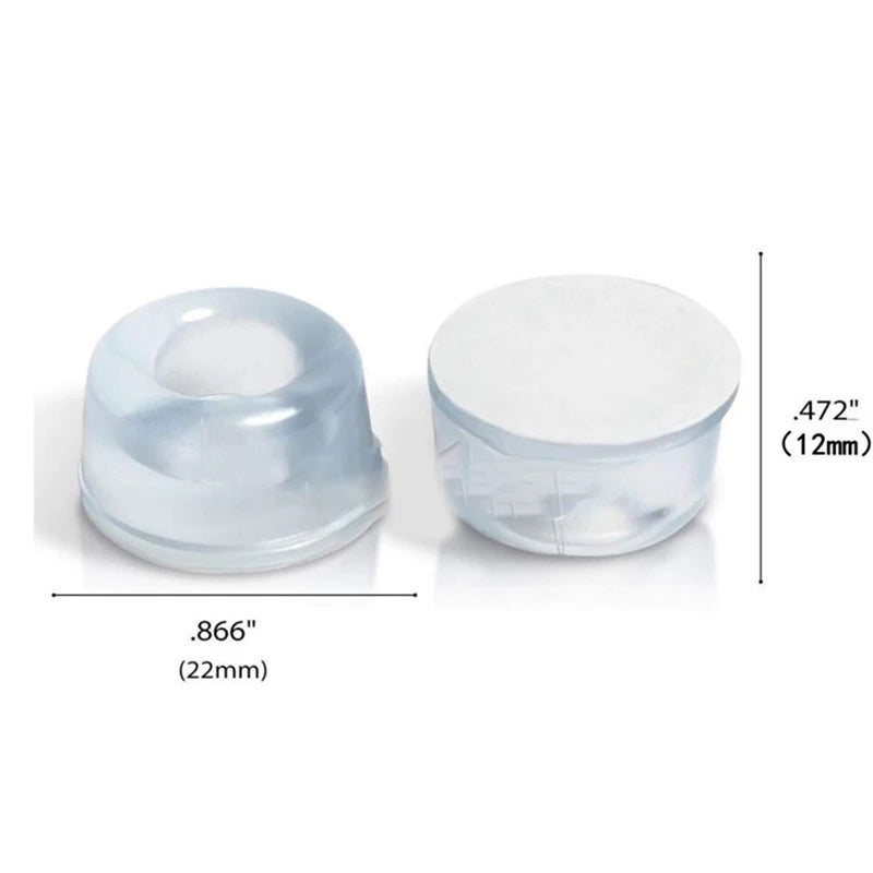 12-Pack Clear Self-Adhesive Silicone Cabinet Door Bumpers Cabinet Door Bumpers Axl