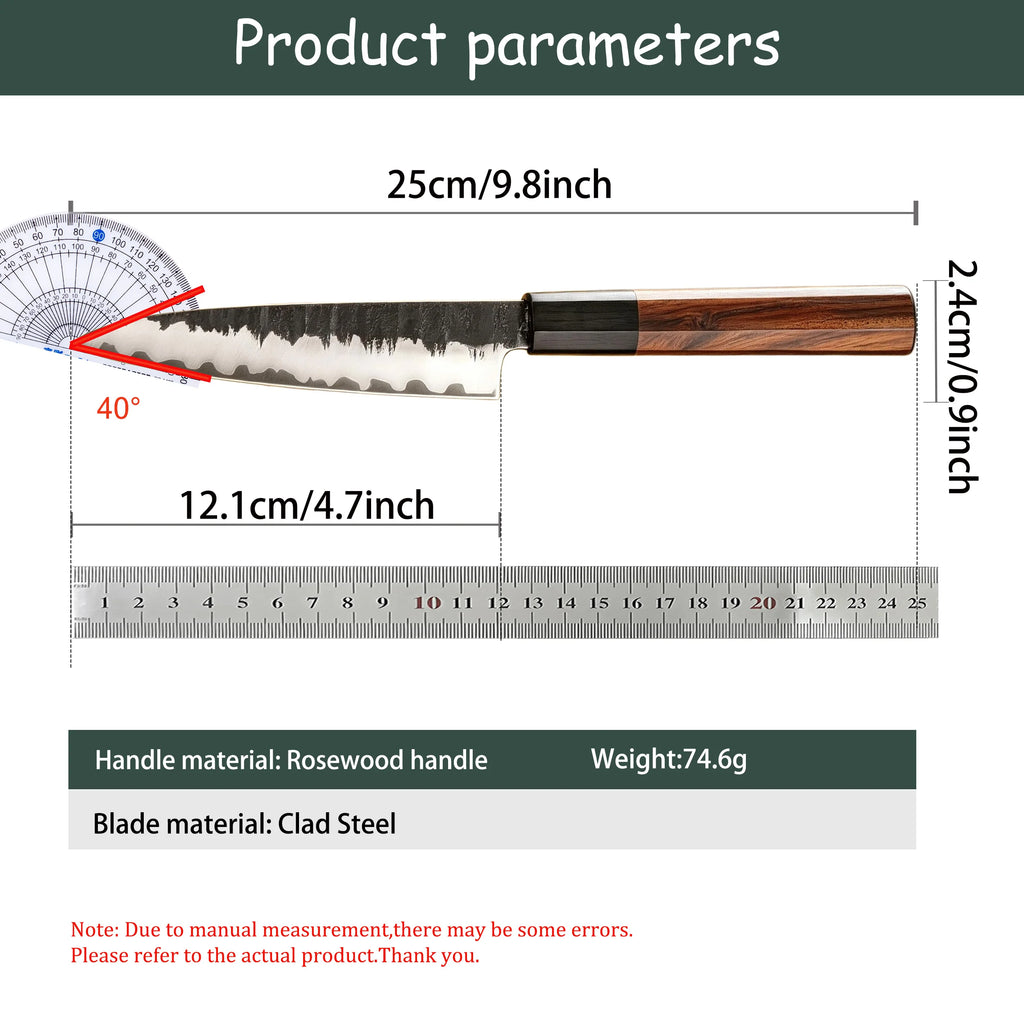 Japanese Chef Knife – Clad Steel Paring, Slicing & Boning Kitchen Knife Set Axl