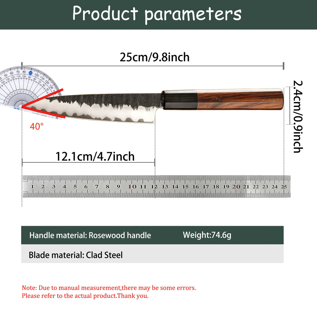Japanese Chef Knife – Clad Steel Paring, Slicing & Boning Kitchen Knife Set Axl
