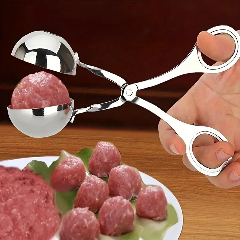 Stainless Steel Meatball Maker Scoop – Non-Stick Tongs Meatball Maker Scoop Axl