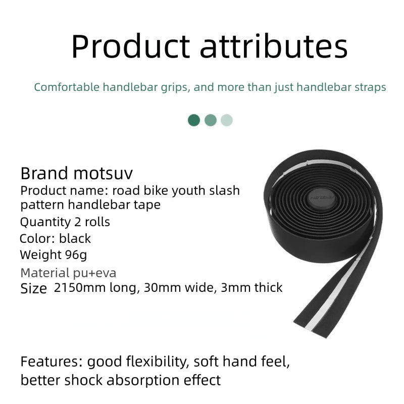 Road Bike Handlebar Tape – Anti-Slip 3D Texture Wrap Strap Handlebar Tape Axl