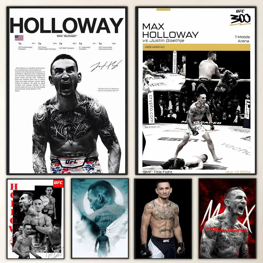 Max Holloway HD Poster – Waterproof Sticky Wall Art Print Wall Art Poster Axl