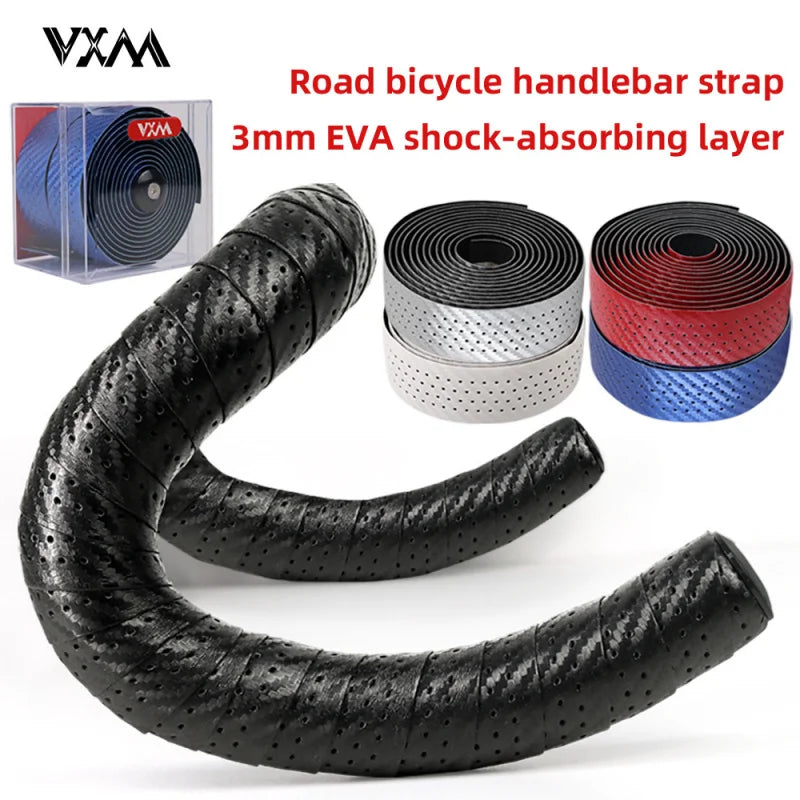 Road Bike Handlebar Tape – Carbon PU Non-Slip Drop Bar Wrap Handlebar Tape Axl