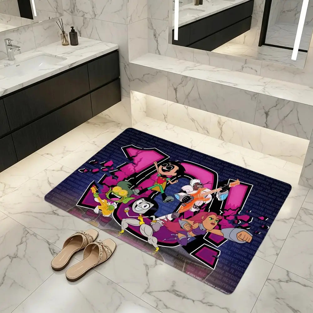 Teen Titans Go! Diatomite Bath Mat – Non-Slip & Quick Dry Diatomite Bath Mat Axl