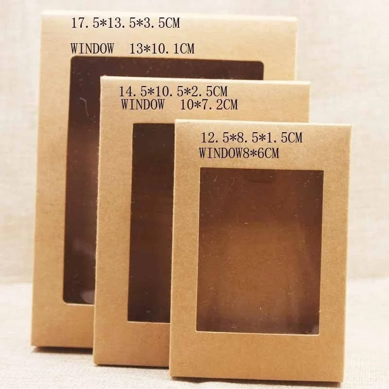 10-Pack Window Paper Gift Boxes – Cake & Muffin Packaging Gift Packaging Box Axl