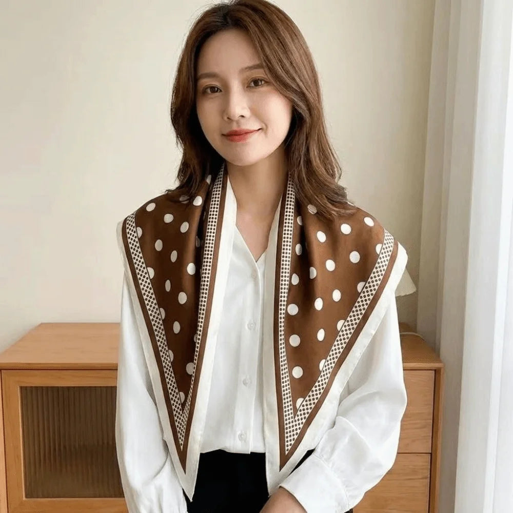 Polka Dot Triangle Scarf – Silk-Look Bandana & Waist Belt Triangle Scarf Bandana Axl