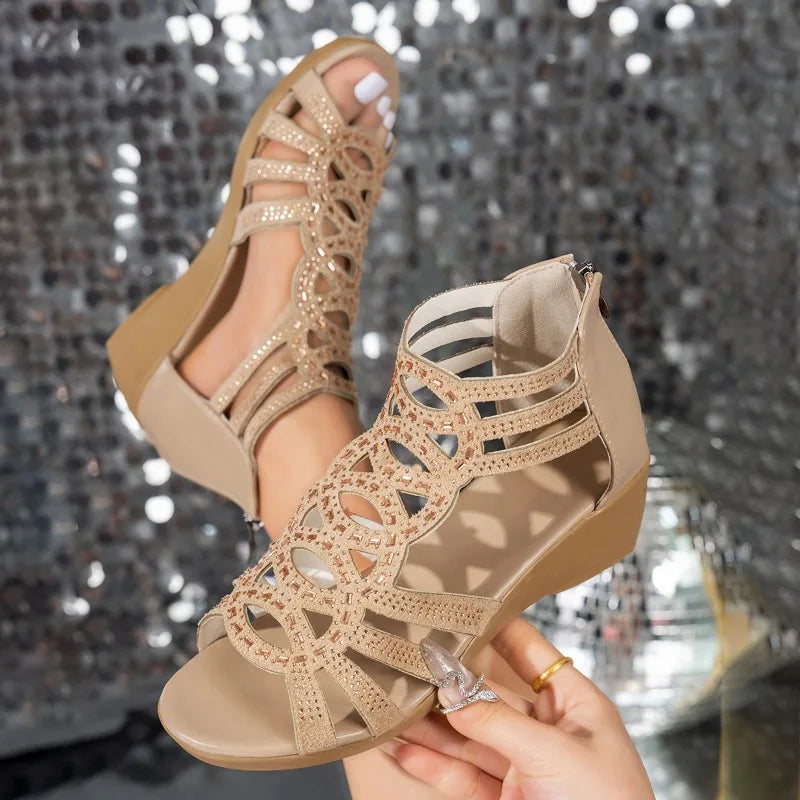 Women's Wedge Roman Sandals – Open Toe Platform, Sizes 5–14 Wedge Sandals Axl