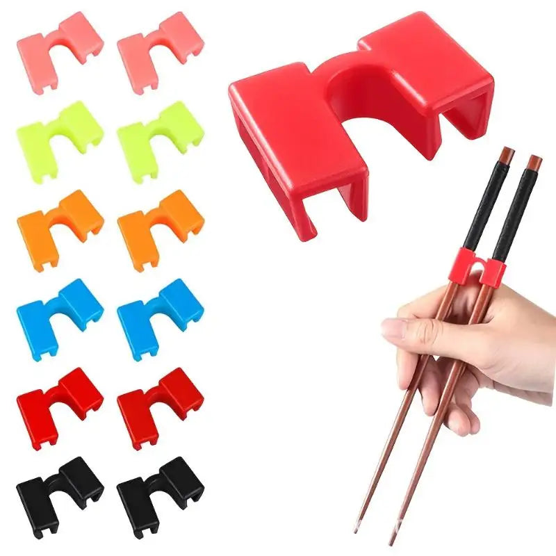 6-Pack Reusable Chopstick Helper – Training Aid for Kids & Adults Chopstick Training Aid Axl Default Title