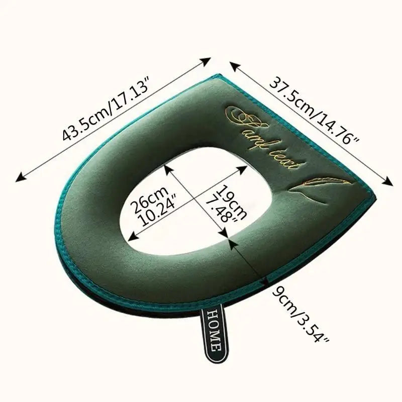 Universal Velvet Toilet Seat Cover – Washable, Zippered & Waterproof Toilet Seat Cover Axl