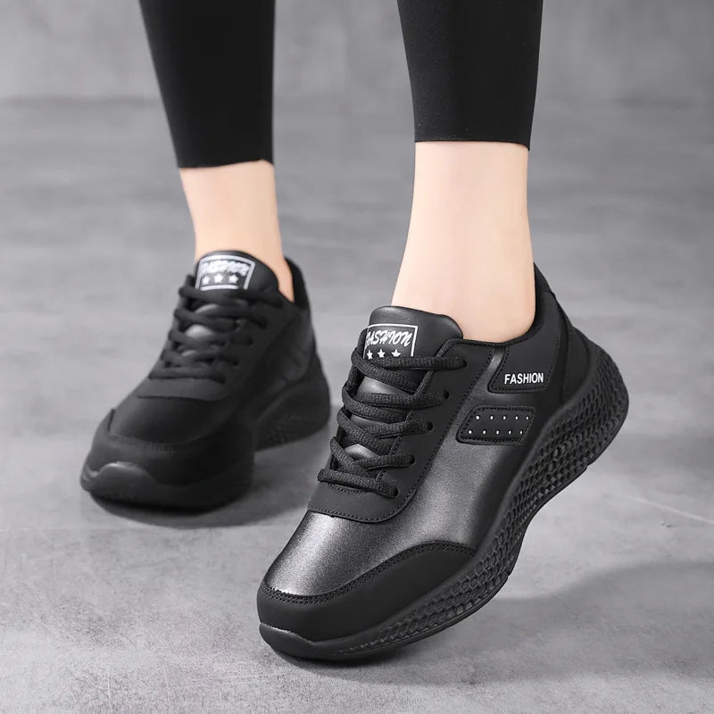 YBQJOO Women's Casual Sneakers – Lightweight Lace-Up Sport Shoe Women's Casual Sneakers Axl