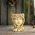 Goddess Statue Flower Pot – Resin Succulent Planter & Vase Decorative Planter Axl Yellow