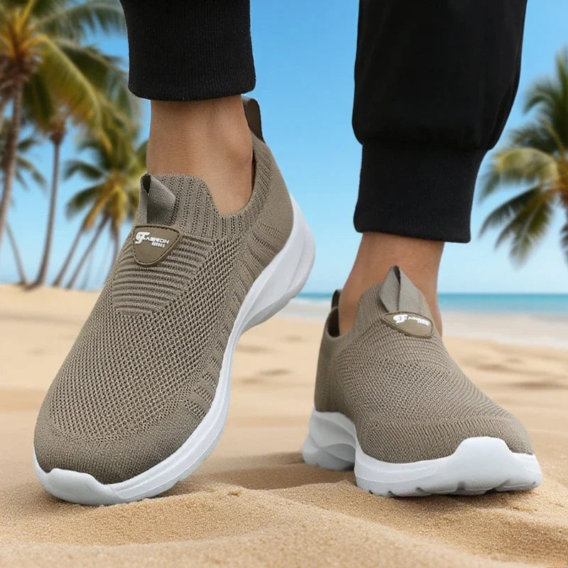 ZULIWAGN Men's Lightweight Slip-On Breathable Walking Sneakers Men's Walking Sneakers Axl