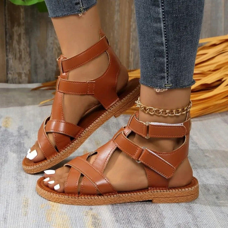 Women's Roman Cross-Strap Flat Sandals – Sizes EU 33–45 Roman Flat Sandals Axl