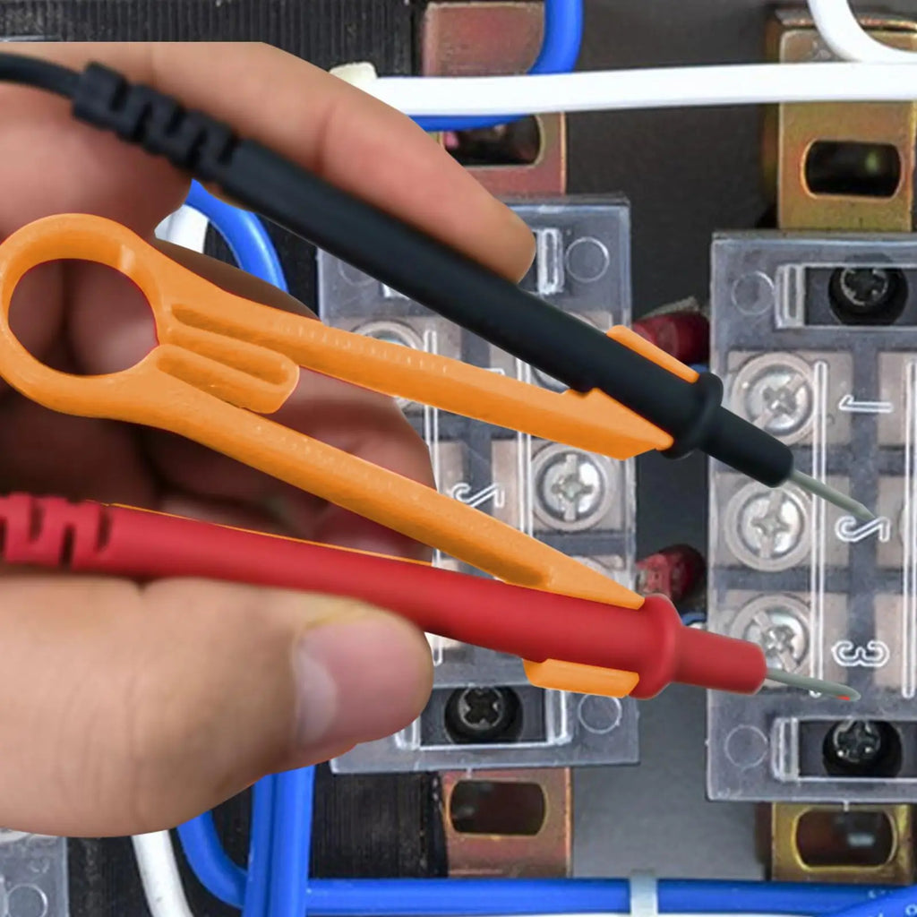 Multimeter Probe Test Lead Holder – One-Hand Clamp Tool Probe Test Holder Axl