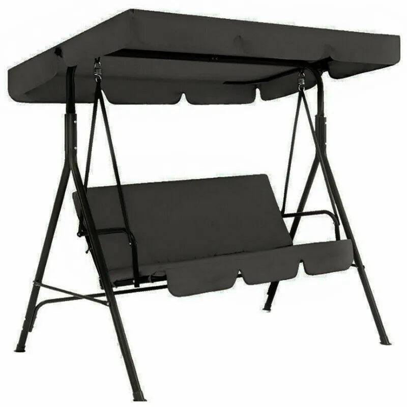 3-Seater Swing Seat Canopy Cover – Waterproof Garden Chair Swing Canopy Cover Axl Black