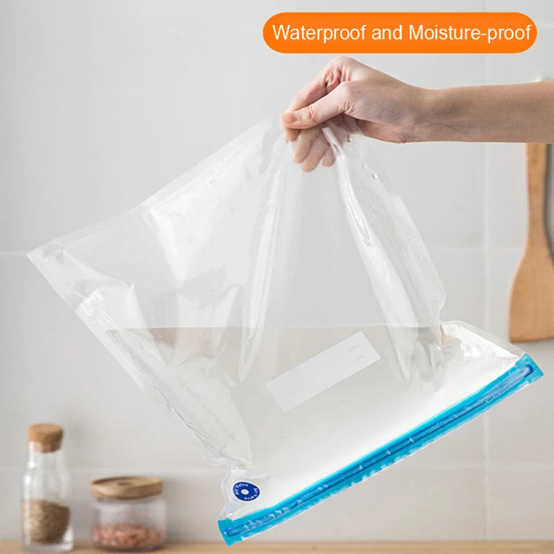Reusable Vacuum Zipper Bags for Food Storage – 5 or 10 Pack Food Storage Bags Axl