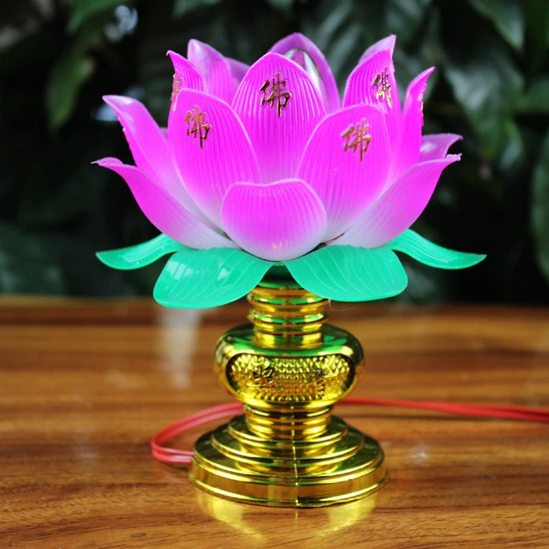 Buddhist Lotus Flower Lamp – Temple & Meditation Décor Decorative Flower Lamp Axl