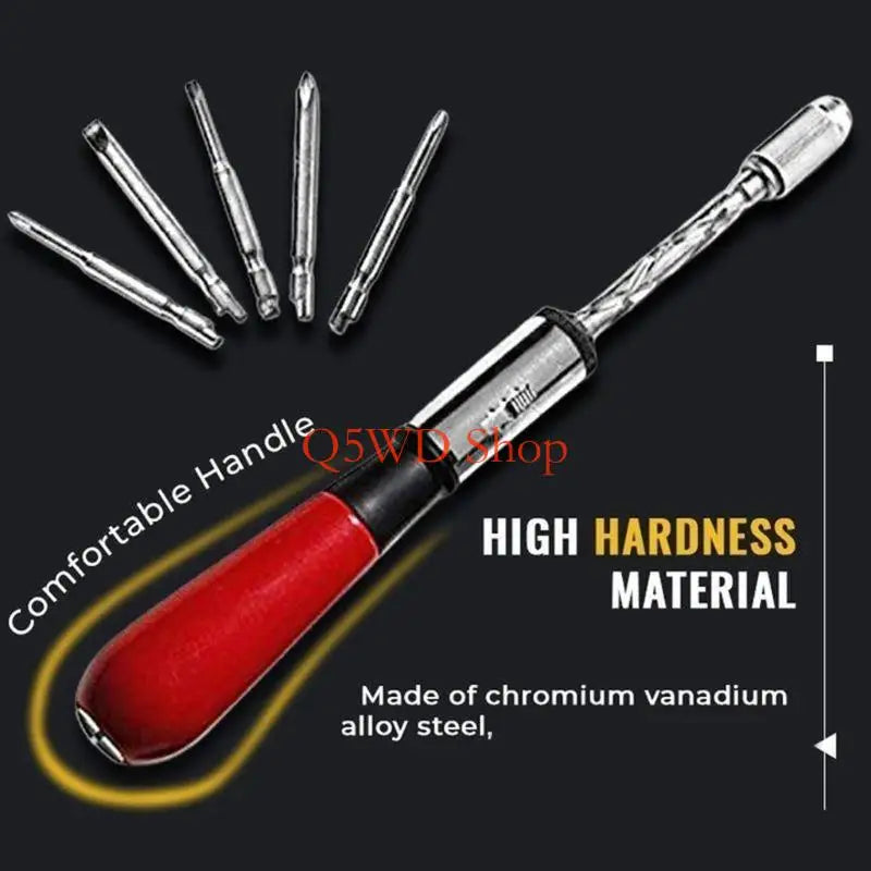 Semi-Automatic Push-Pull Ratchet Screwdriver | Spiral Drive Ratchet Screwdriver Axl
