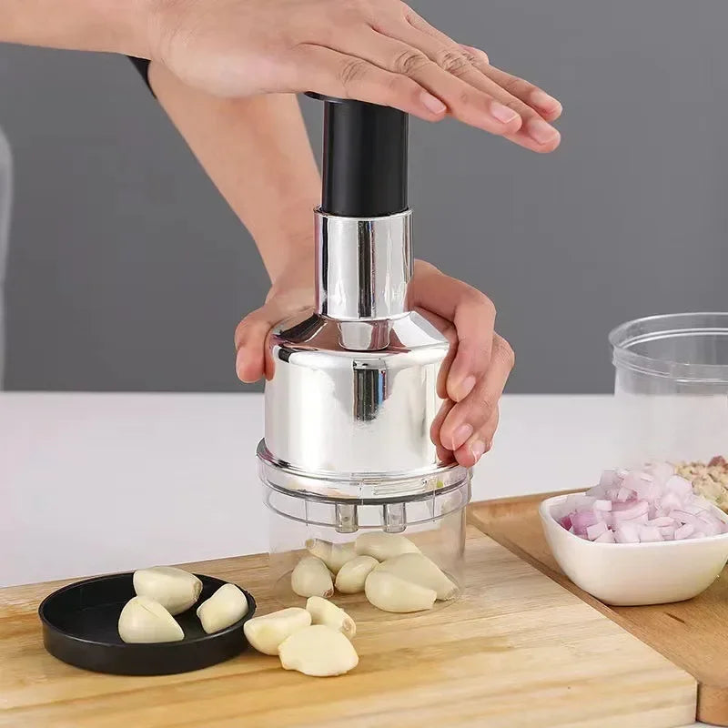Stainless Steel Garlic & Onion Dicer Mincer Cutter Peeler Tool Garlic Onion Dicer Axl