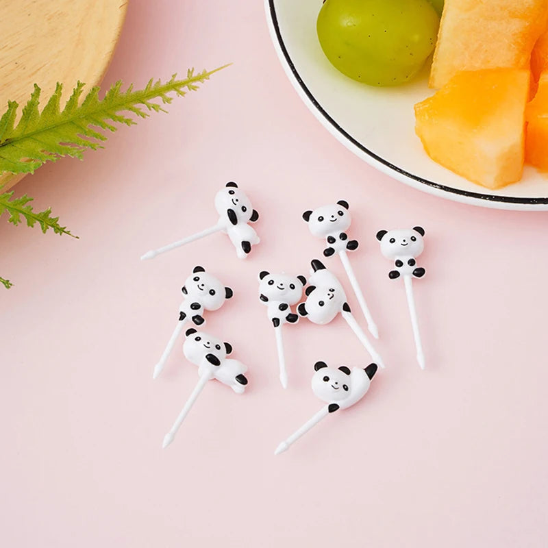 8-Piece Panda Fruit Forks – Kids Snack & Dessert Cake Picks Kids Fruit Forks Axl