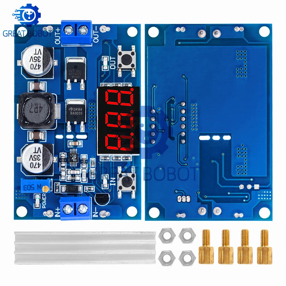 DC-DC LTC1871 Step-Up Boost Converter 3-35V with Voltmeter Boost Converter Module Axl