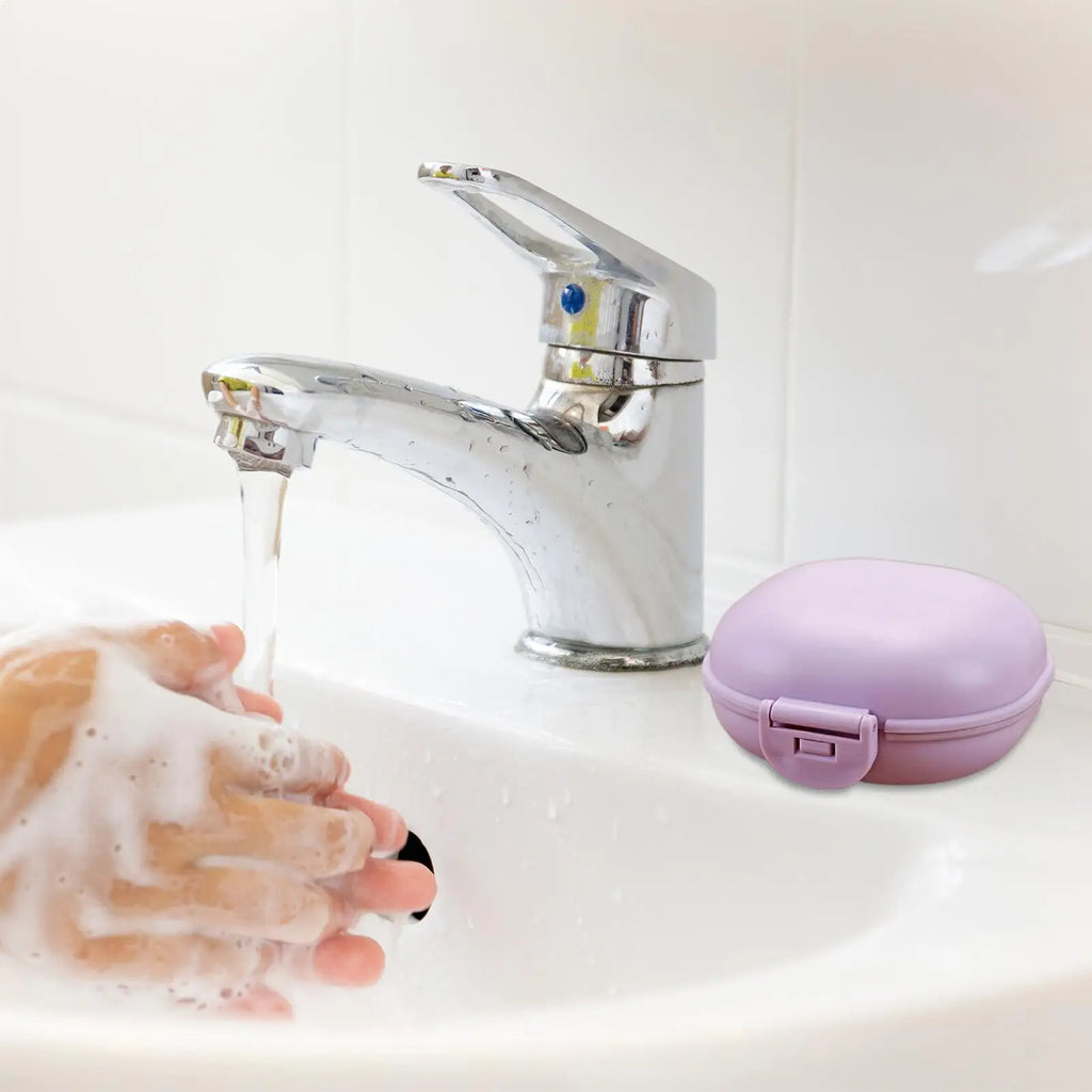Portable Shampoo Bar Holder & Travel Case with Drain Lid Soap Bar Holder Axl