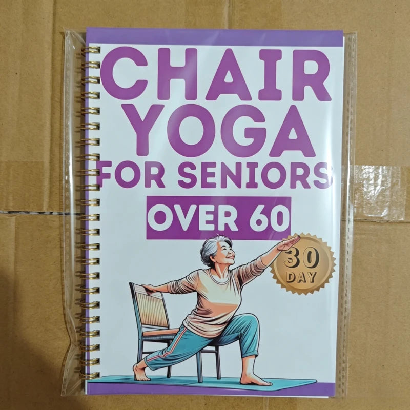 28-Day Chair Yoga Book for Seniors 60+ | Seated Workout Plan Yoga Exercise Book Axl