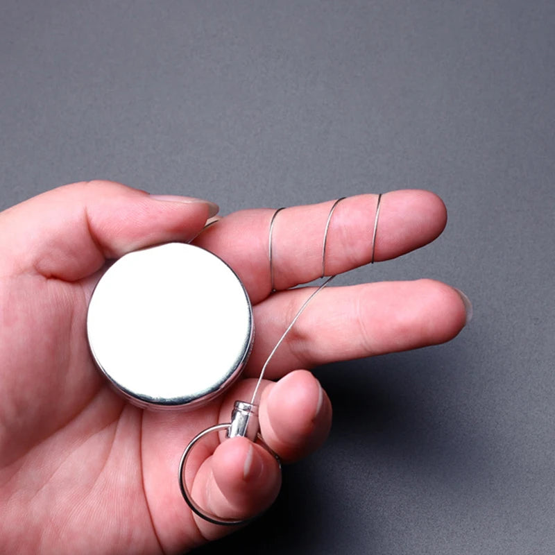 Retractable Metal Badge Reel – ID Card & Key Ring Belt Clip Retractable Badge Reel Axl