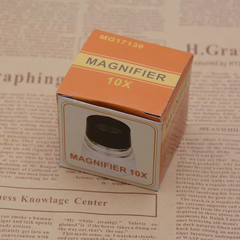10X Pocket Magnifier – Mini Portable Cylinder Magnifying Glass Pocket Magnifier Loupe Axl
