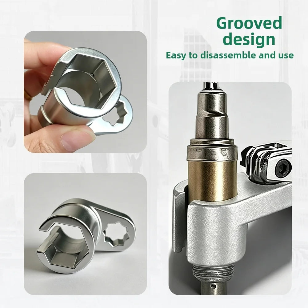 22mm Oxygen Sensor Socket Wrench – 3/8 & 1/2 Drive Tool Sensor Socket Wrench Axl