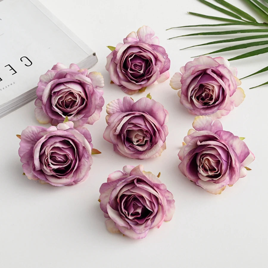 Silk Rose Flower Heads 10 Pcs – Wedding, Wreath & DIY Crafts Artificial Silk Flowers Axl Color 5 10 Pieces