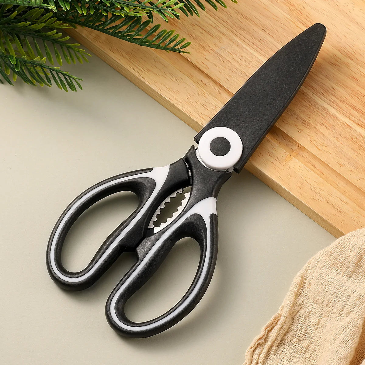 Multifunction Stainless Steel Kitchen Scissors | Food & Bone Shears Kitchen Scissors Axl 1pcs-black