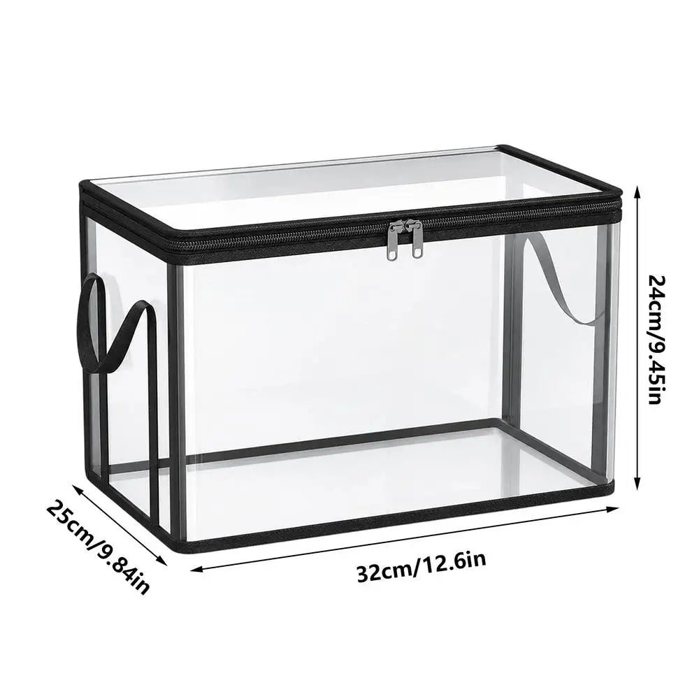 Foldable Clear Storage Bins with Lids – Collapsible Organizer Collapsible Storage Bin Axl Black 32x25x24cm