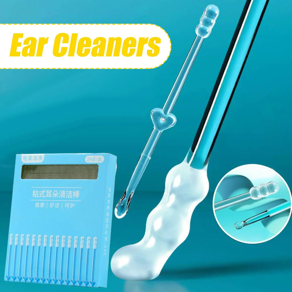 Reusable Sticky Ear Cleaning Swabs – 24pc Earwax Removal Kit Ear Cleaning Tool Axl