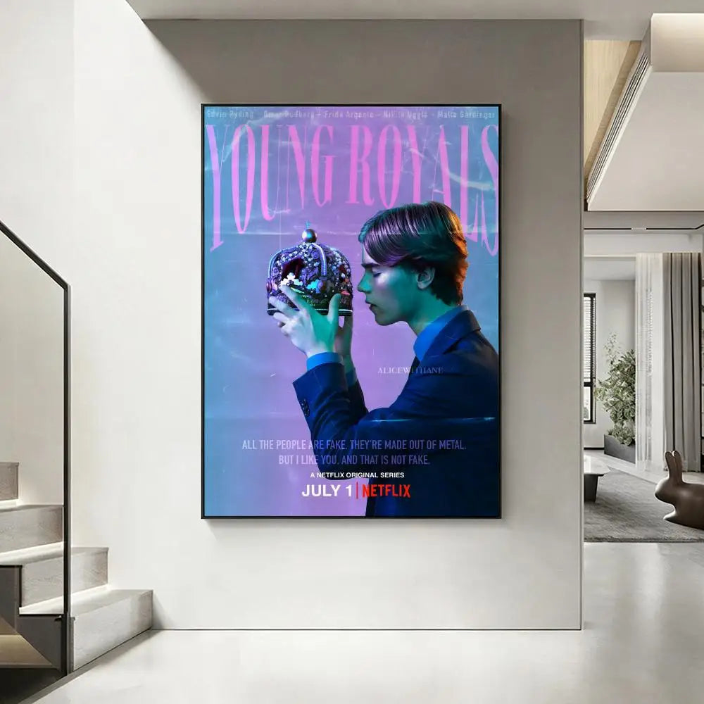 Young Royals TV Show Poster – HD Waterproof Wall Art Print Wall Art Poster Axl White3 40X50cmNoframe