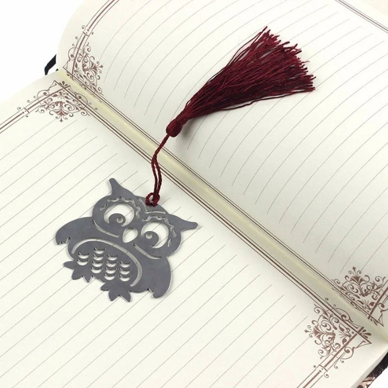 Cute Owl Metal Bookmark with Tassel – Gift for Kids & Students Metal Bookmark Axl
