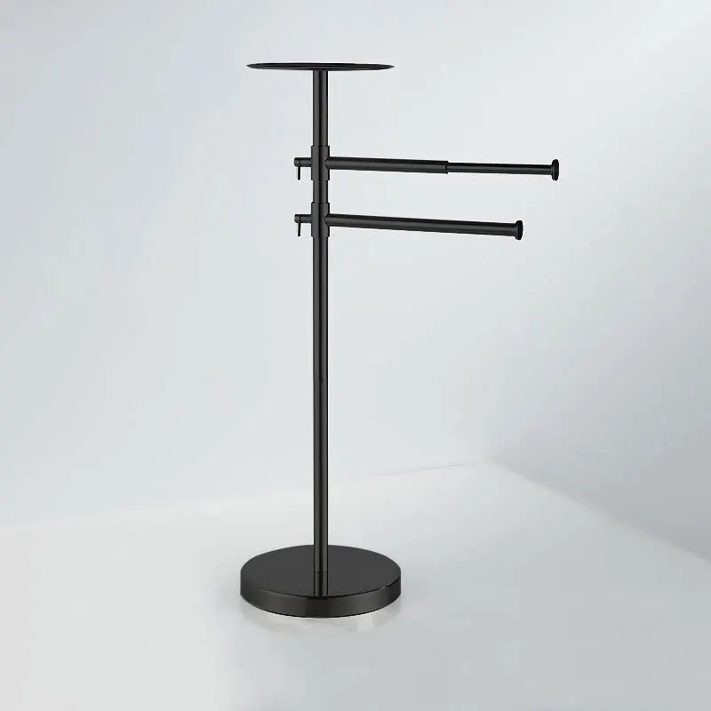Rotating Stainless Steel Freestanding Towel Rack | Modern Bath Standing Towel Rack Axl Black