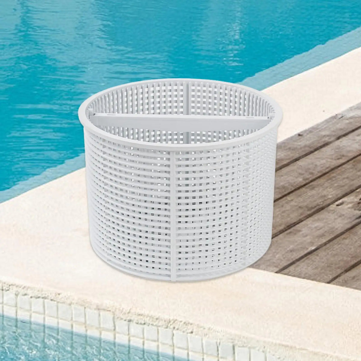 Pool Skimmer Basket with Handle – Leaf & Debris Strainer Net Pool Skimmer Basket Axl