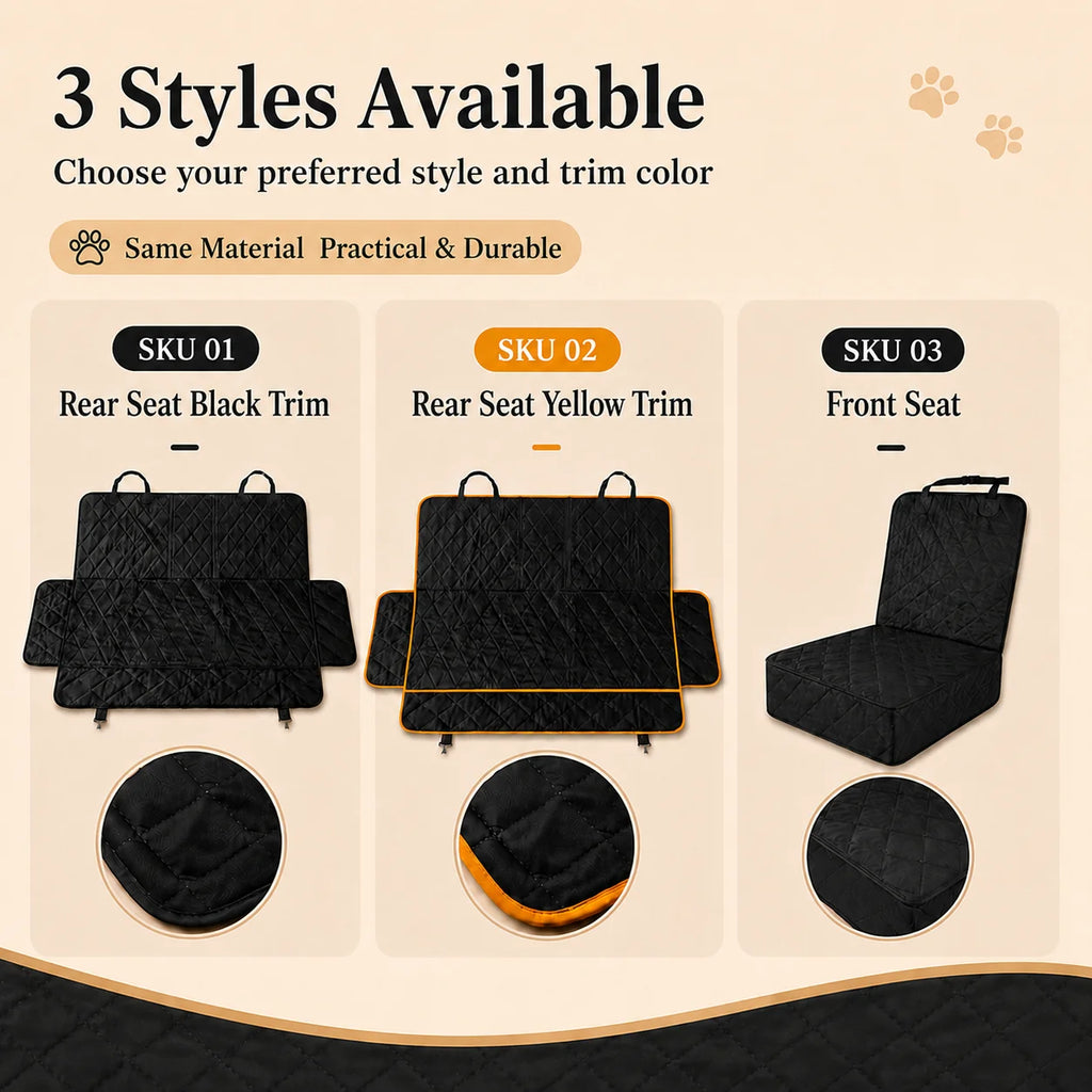 Waterproof Pet Car Seat Cover – Dog & Cat Seat Protector Pet Car Seat Cover Axl