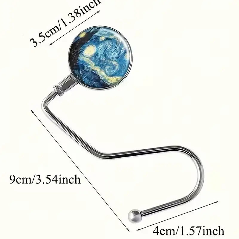 2-Pack Folding Desk Hook – Stainless Steel Portable Bag Hanger Folding Desk Hook Axl