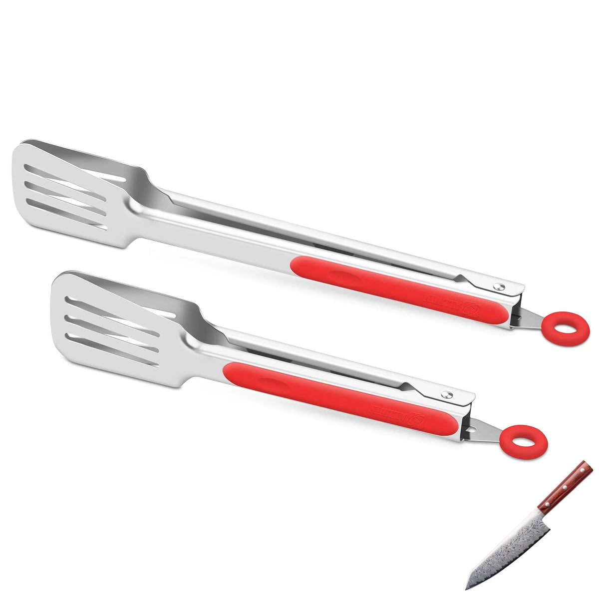 Stainless Steel Kitchen Tongs Set – Silicone Anti-Slip Clamps Kitchen Tongs Set Axl A