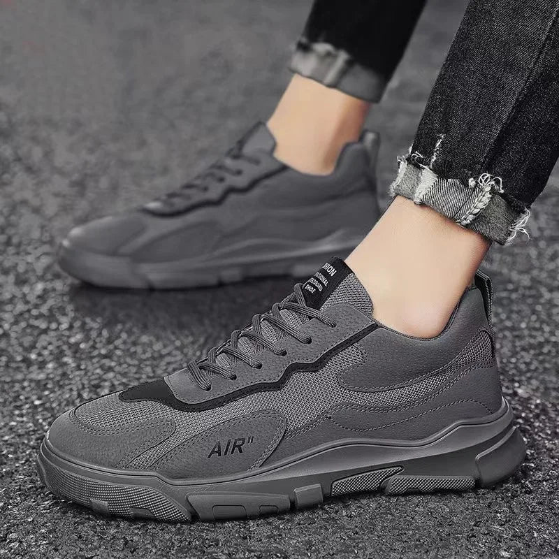 Men's Breathable Mesh Low-Top Platform Sneakers | Non-Slip Men's Casual Sneakers Axl
