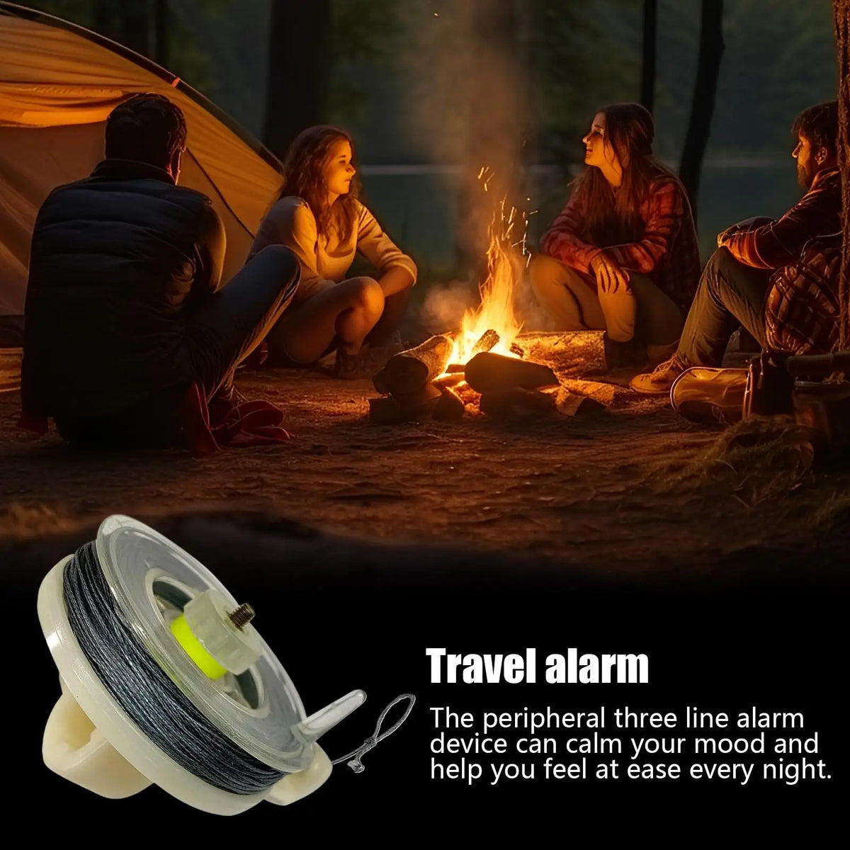 Reusable Trip Wire Alarm Cord – 82ft High-Strength Outdoor Tripline Outdoor Trip Wire Axl