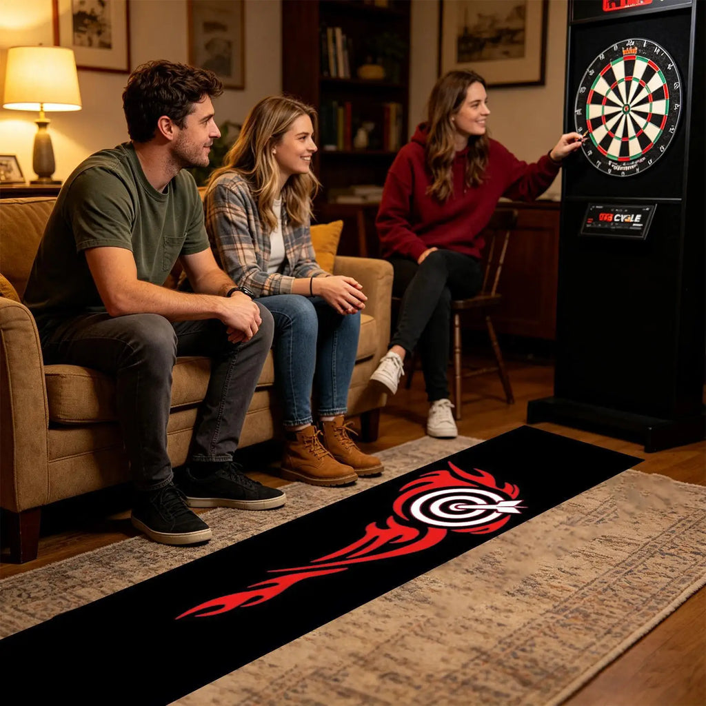 Non-Slip Dart Mat with Throw Lines & Floor Protector Dart Floor Mat Axl
