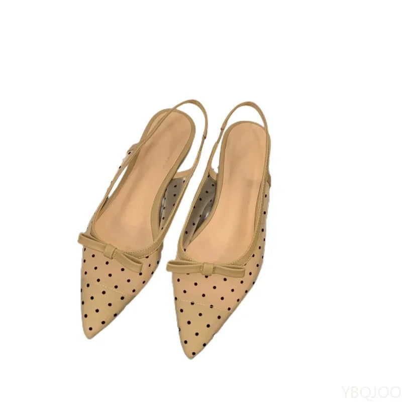Women's Bow Tie Flat Sandals – Elegant Mesh Breathable Summer Women's Flat Sandals Axl