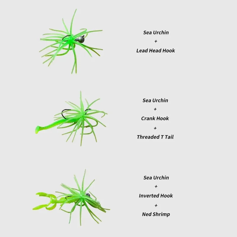 Floating Sea Urchin Soft Lure 11cm 9g – Bionic Spiky Ball Bait Soft Fishing Lure Axl